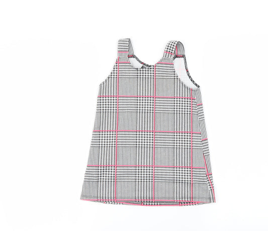 Primark Girls Grey Check A-Line Size 3-4 Years