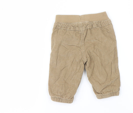 F&F Boys Beige Cargo Trousers Size 0-3 Months