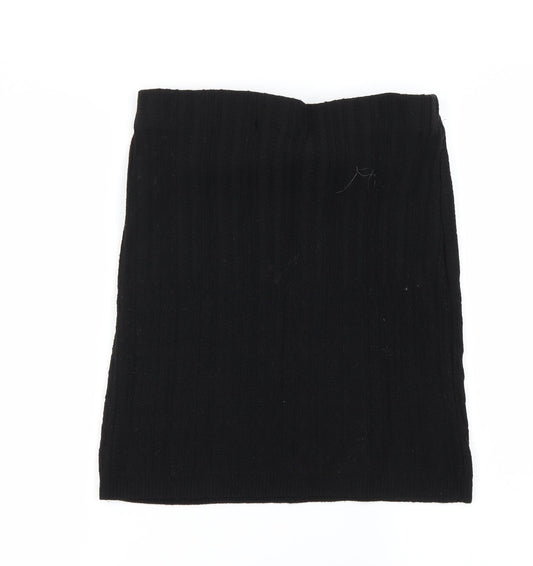 Preworn Womens Black A-Line Skirt Size 28 in