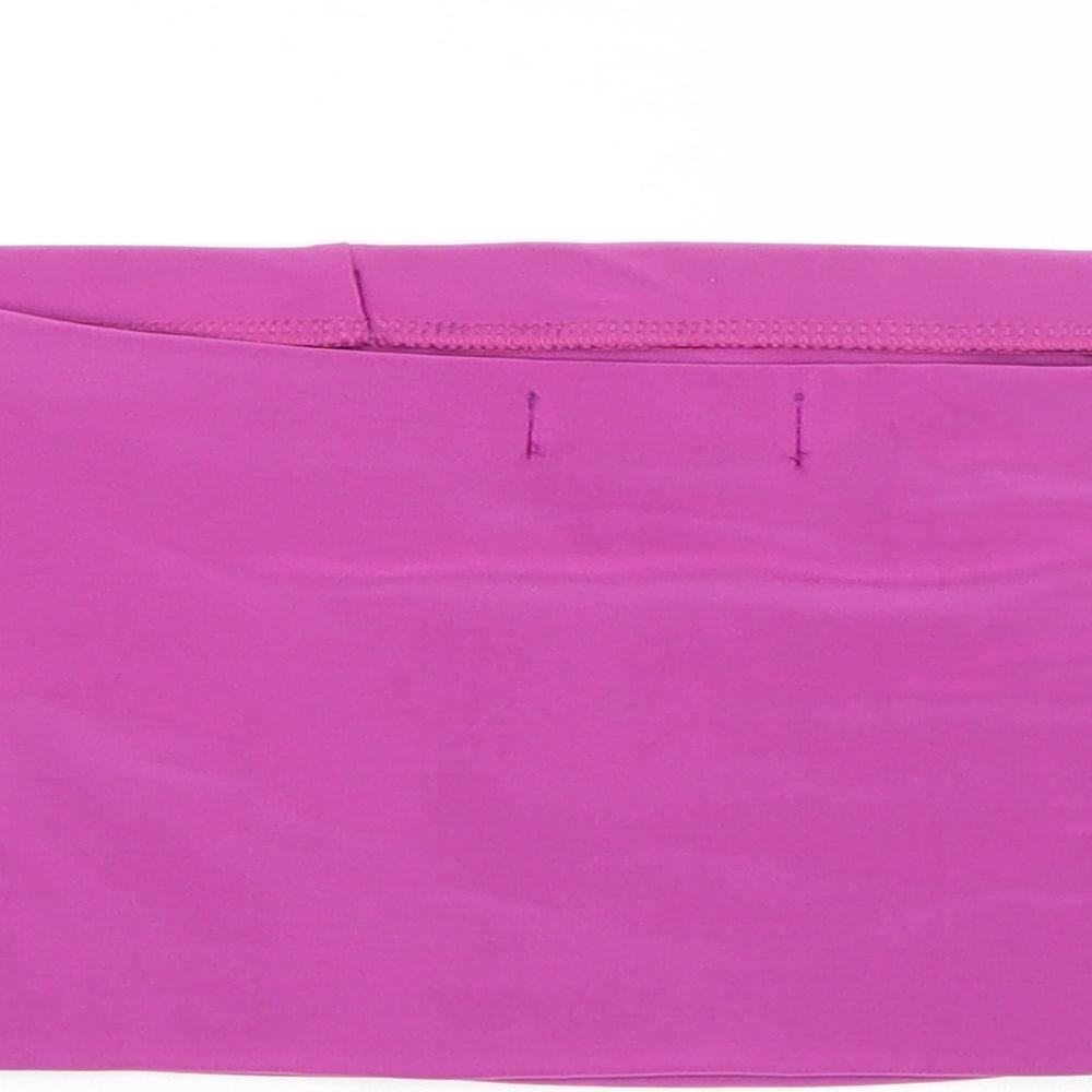 Brand and care label for PRETTYLITTLETHING women’s purple cropped tank, size UK 6