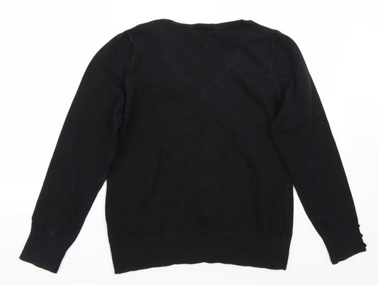 Newlook Womens Black Henley Jumper Size 16
