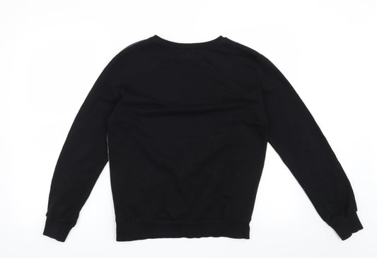 Rebel Boys Black Pullover Sweatshirt Size 12-13 Years - Stars and Stripes American flag