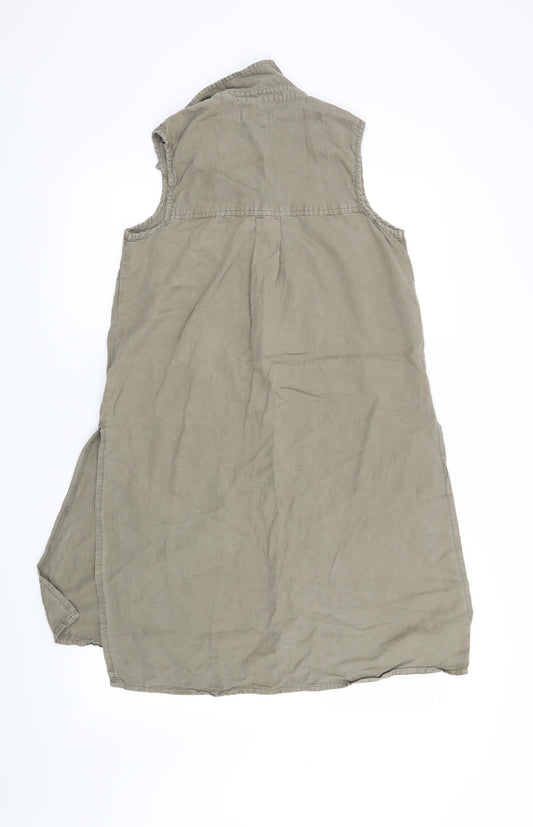 Papaya Womens Green Basic Blouse Size 8