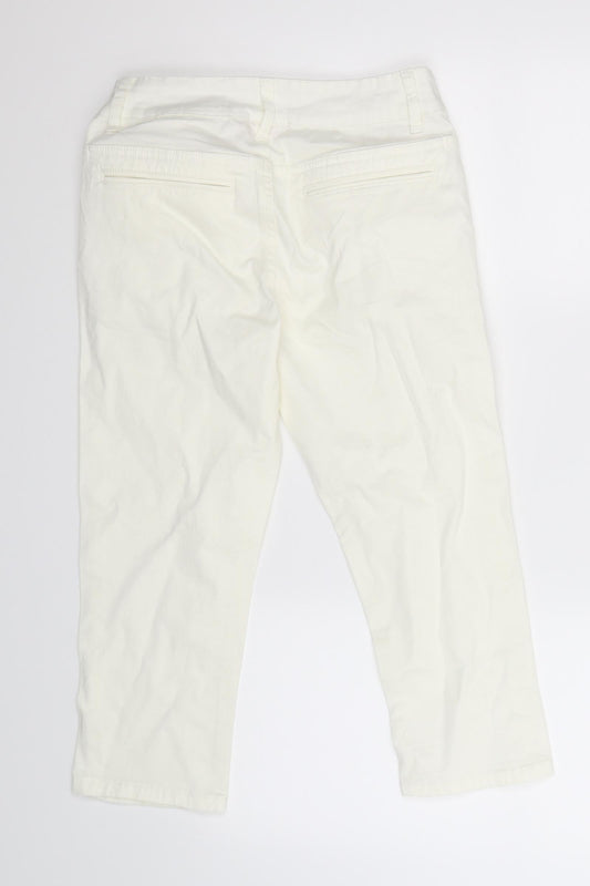 TISSAIA Womens White Denim Cropped Jeans Size 28 in L21 in