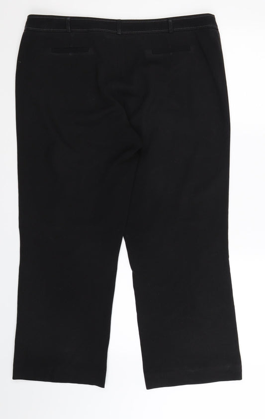 Dorothy Perkins Womens Black Trousers Size 16 L26 in