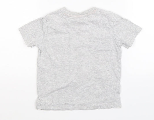 Preworn Boys Grey Basic T-Shirt Size 3-4 Years
