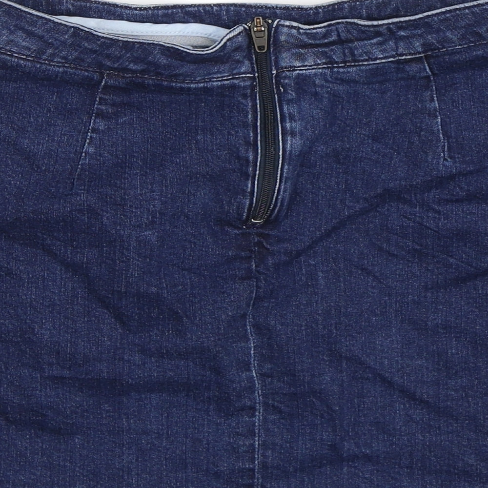 ASOS Womens Blue Denim A-Line Skirt Size 10