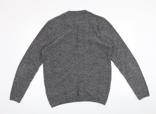 Topman Mens Grey Pullover Jumper Size S