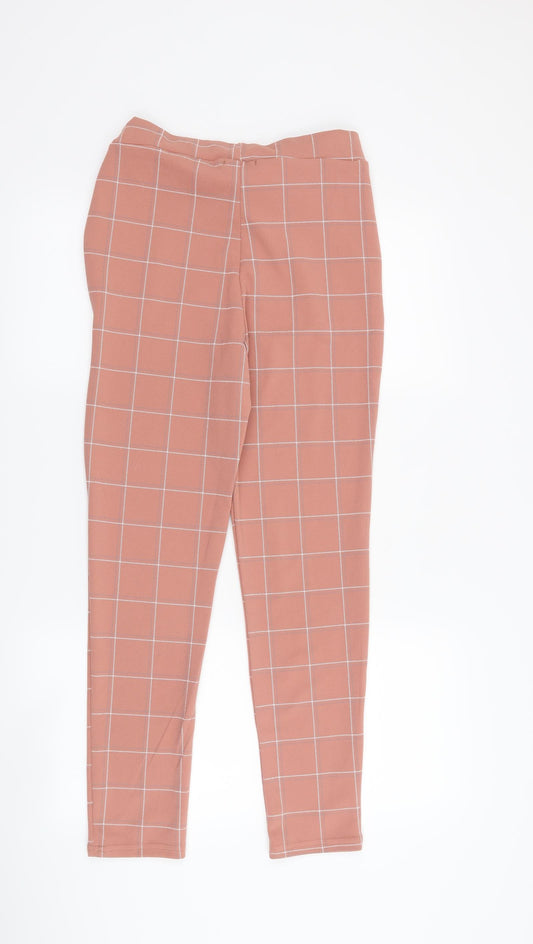 PRETTYLITTLETHING Womens Pink Trousers Size 10 L26 in