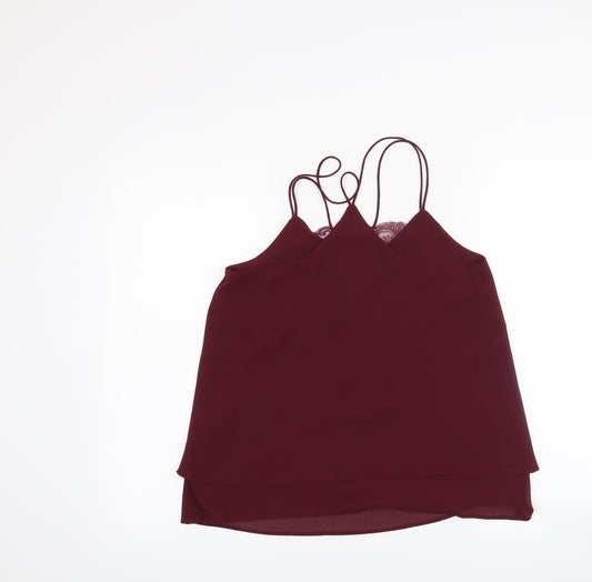 New Look Womens Red Basic Blouse Size 8