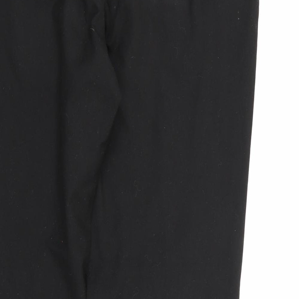 Brand and care label for ASOS men’s black rayon dress pants trousers, 30-inch leg