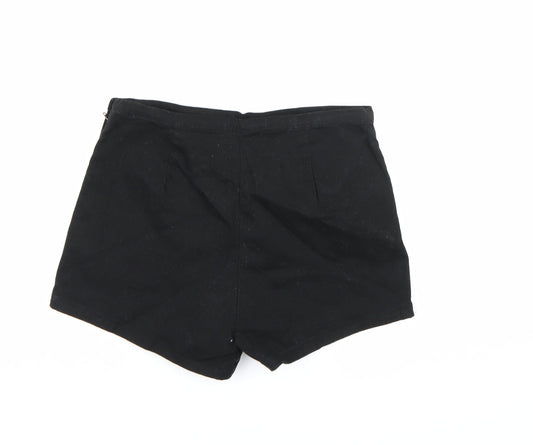 FOREVER 21 Womens Black Denim Hot Pants Shorts Size M