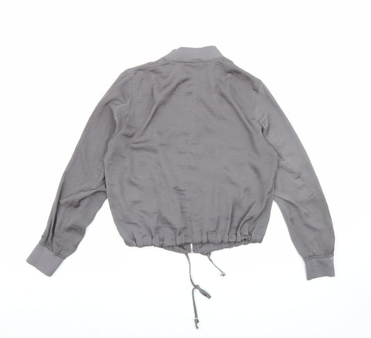 Divided by H&M Womens Grey Satin Jacket Size 10