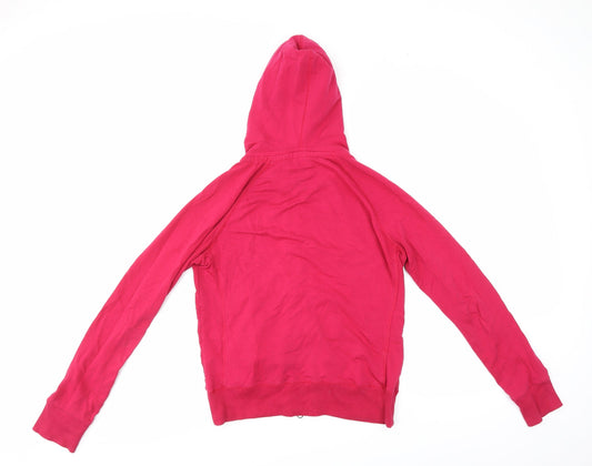 Denim & Co. Womens Purple Full Zip Hoodie