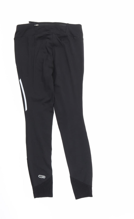 Preworn Womens Black Track Pants Leggings L28 in
