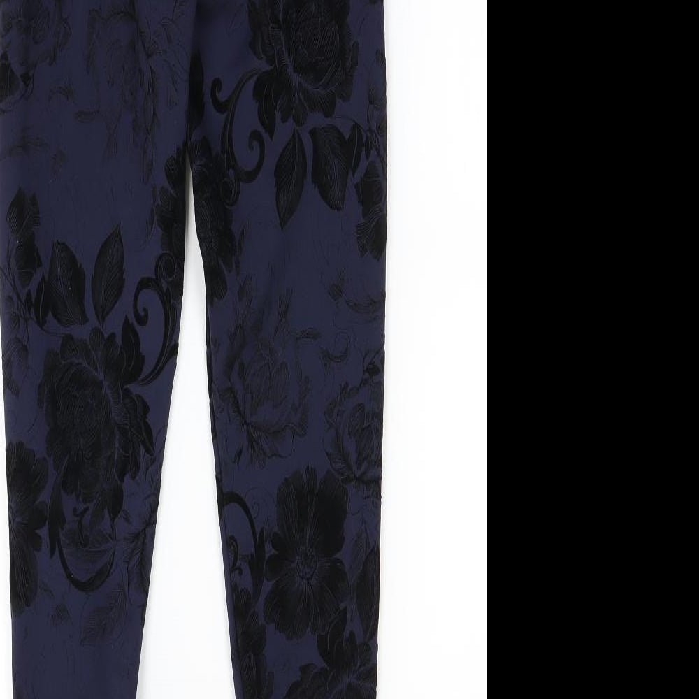 Blonde + Blonde Womens Blue Floral Jegging Leggings Size 6 L28 in