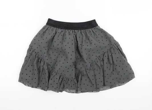 M&S Girls Green Polka Dot Mini Skirt Size 6-7 Years