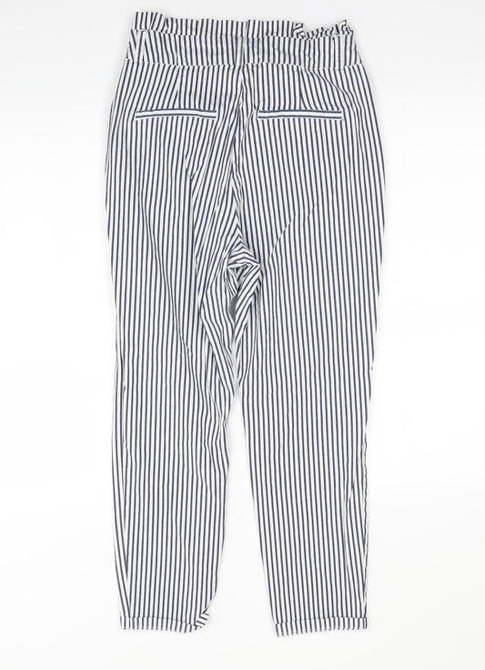 Vera Moda Womens White Striped Trousers Size S L28.5 in