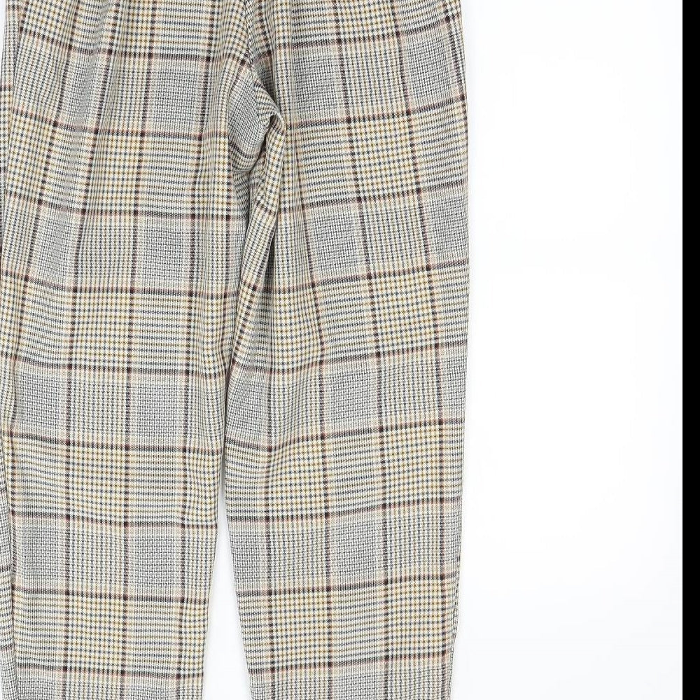 New Look Womens Multicoloured Check Dress Pants Trousers Size 6 L28 in