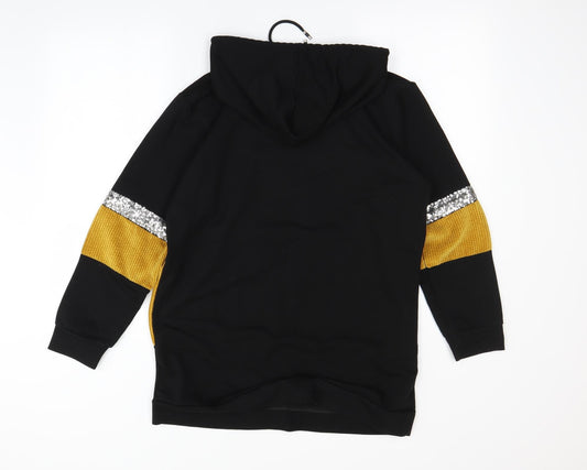 HORA Womens Black Pullover Hoodie Size M