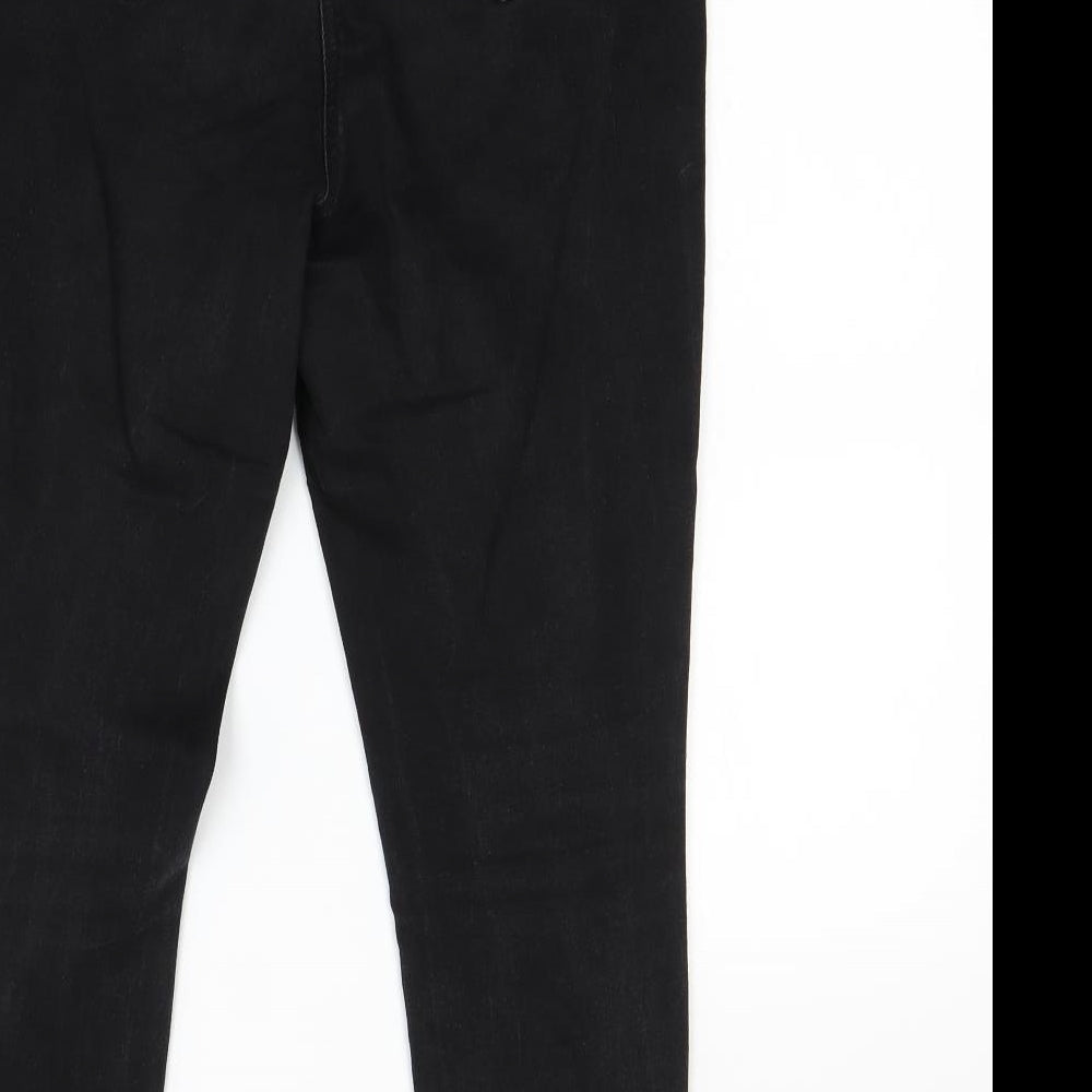 Papaya Womens Black Straight Jeans Size 14 L26 in