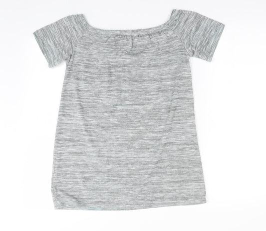 Papaya Womens Grey Basic T-Shirt Size 10