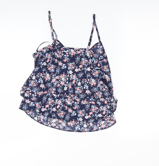 Miss Selfridge Womens Blue Floral Camisole Blouse Size 8