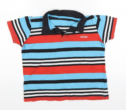Lee Cooper Womens Multicoloured Striped  Basic Polo Size S