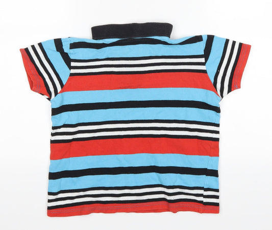 Lee Cooper Womens Multicoloured Striped  Basic Polo Size S