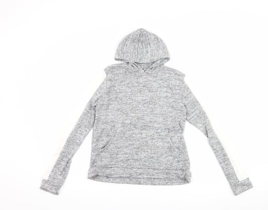 PRETTYLITTLETHING Womens Grey Pullover Hoodie Size 6
