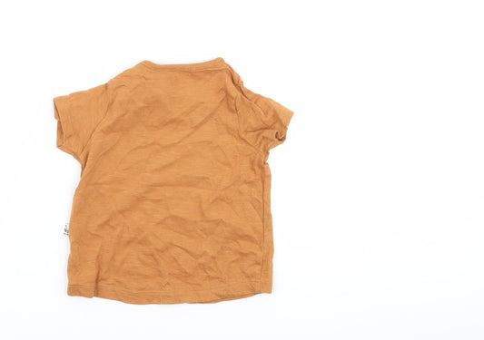 F&F Boys Brown Basic T-Shirt Size 3-6 Months - WWF