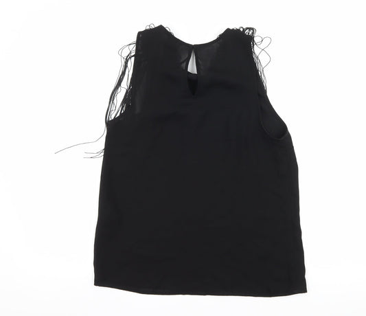 H&M Womens Black Basic Blouse Size 6