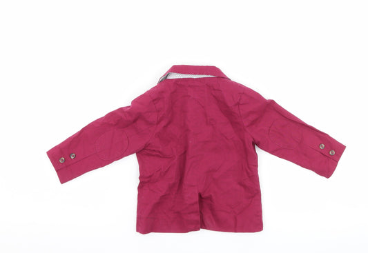 mamas & papas Girls Purple Jacket Size 9-12 Months