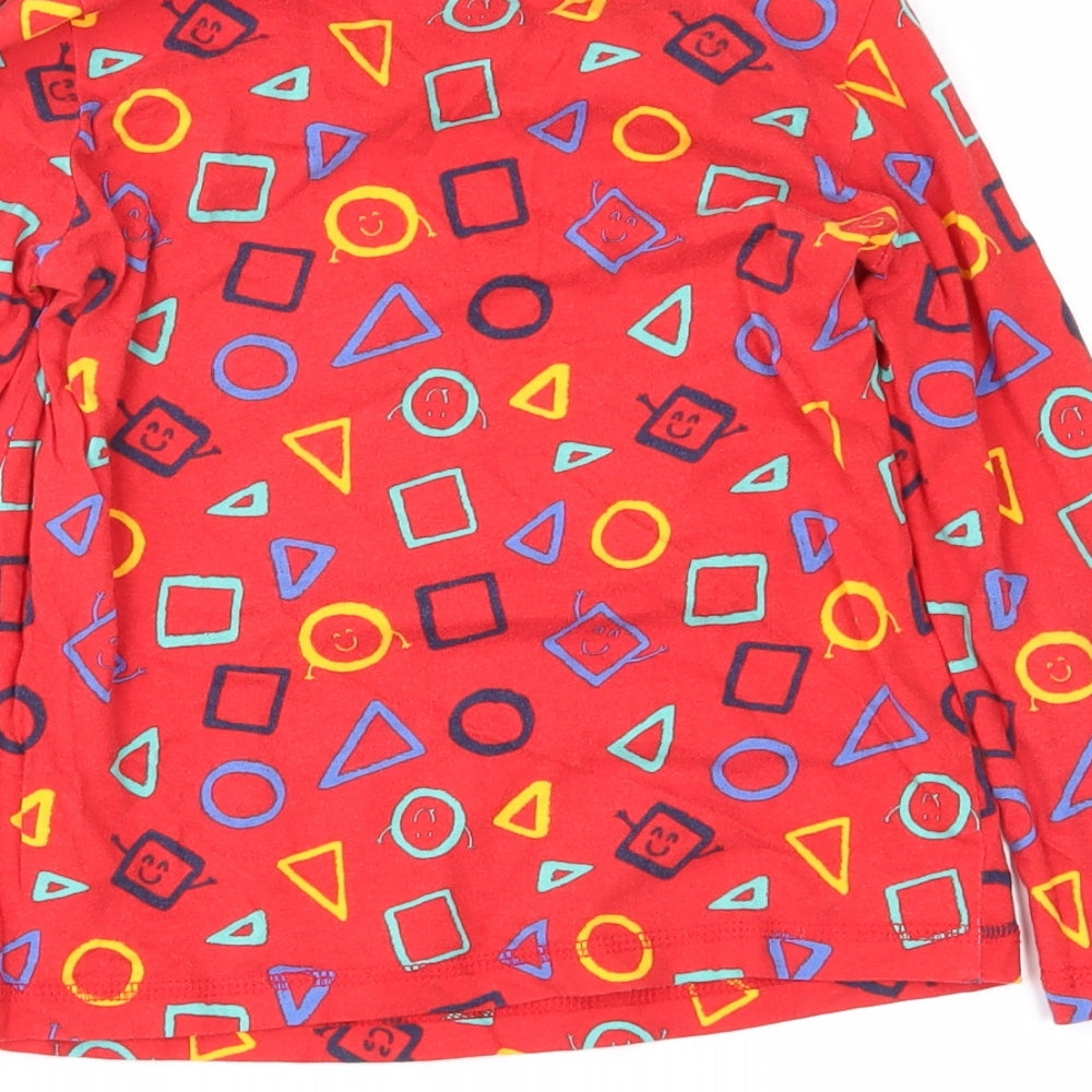 George Boys Red Colourblock Basic T-Shirt Size 4-5 Years