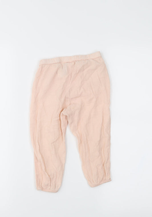 H&M Girls Pink Jogger Trousers Size 18 Months