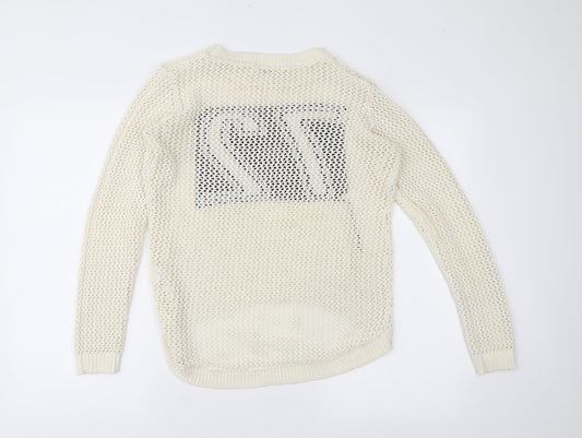 Too True Womens Ivory Pullover Jumper Size S