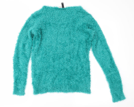 Divided Womens Green Pullover Jumper Size S