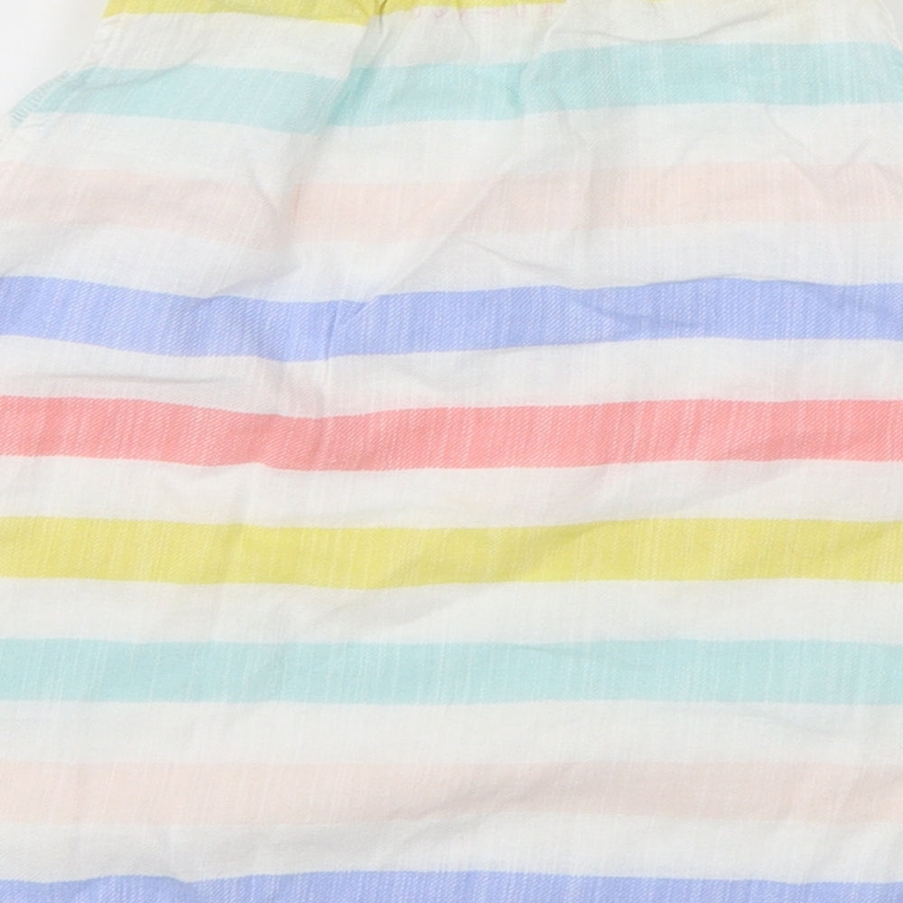 Nutmeg Girls Multicoloured Striped Basic Tank Size 9-10 Years