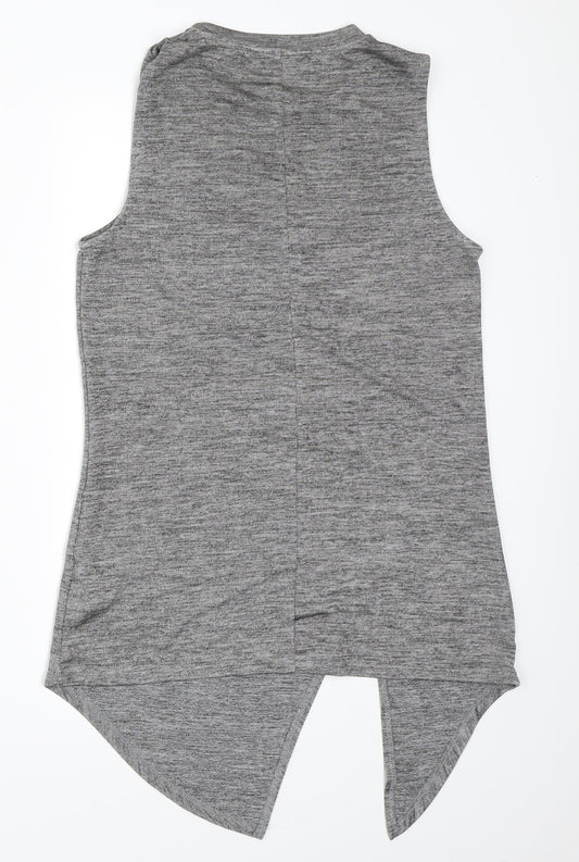 First and I Womens Grey Basic Tank Size S