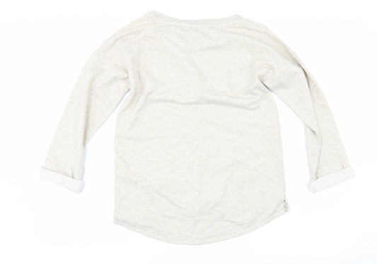 NEXT Girls Beige Pullover Sweatshirt Size 12 Years