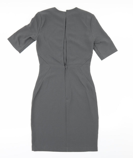 H&M Womens Grey Pencil Dress Size 6