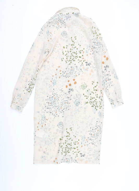 Vera Moda Womens Beige Floral Basic Button-Up Size XS