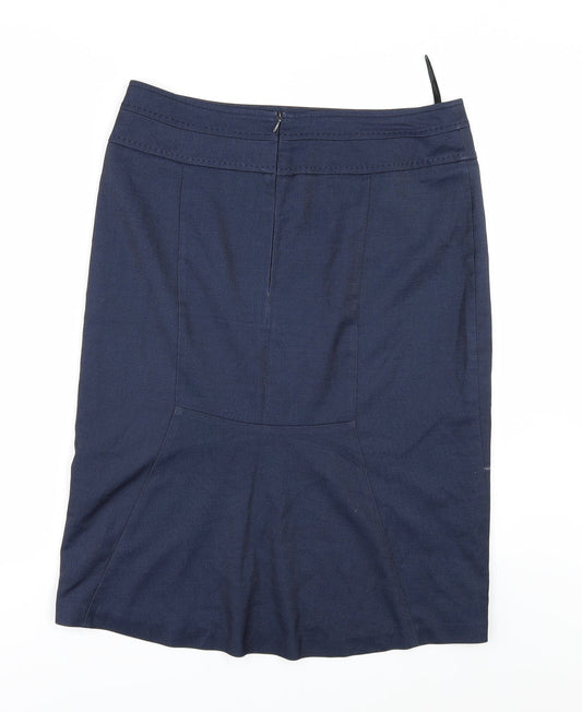 Papaya Womens Blue Straight & Pencil Skirt Size 14