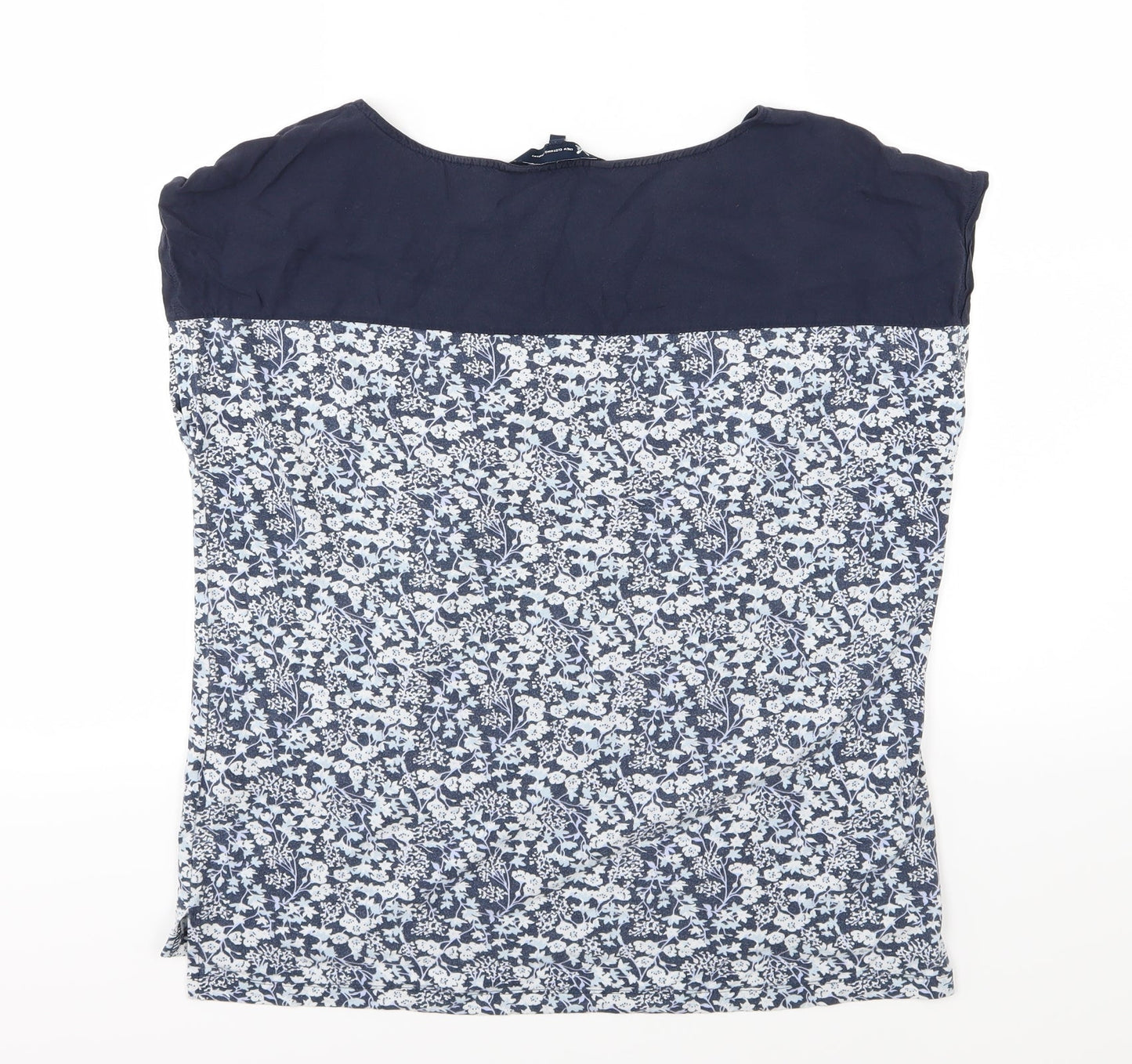 Crew Clothing Mens Blue Floral Jersey T-Shirt Size 14