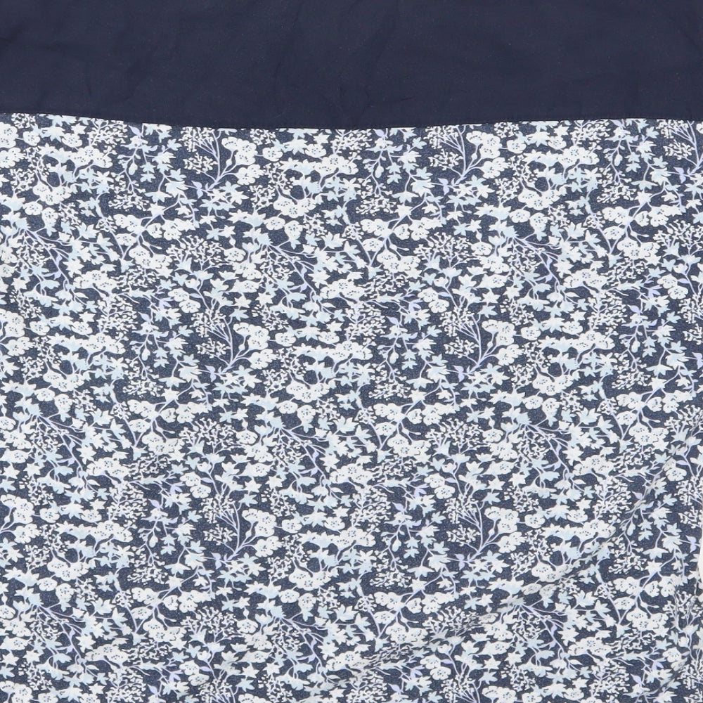 Crew Clothing Mens Blue Floral Jersey T-Shirt Size 14