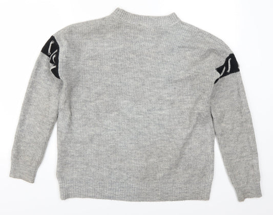 Papay Womens Grey Pullover Jumper Size M