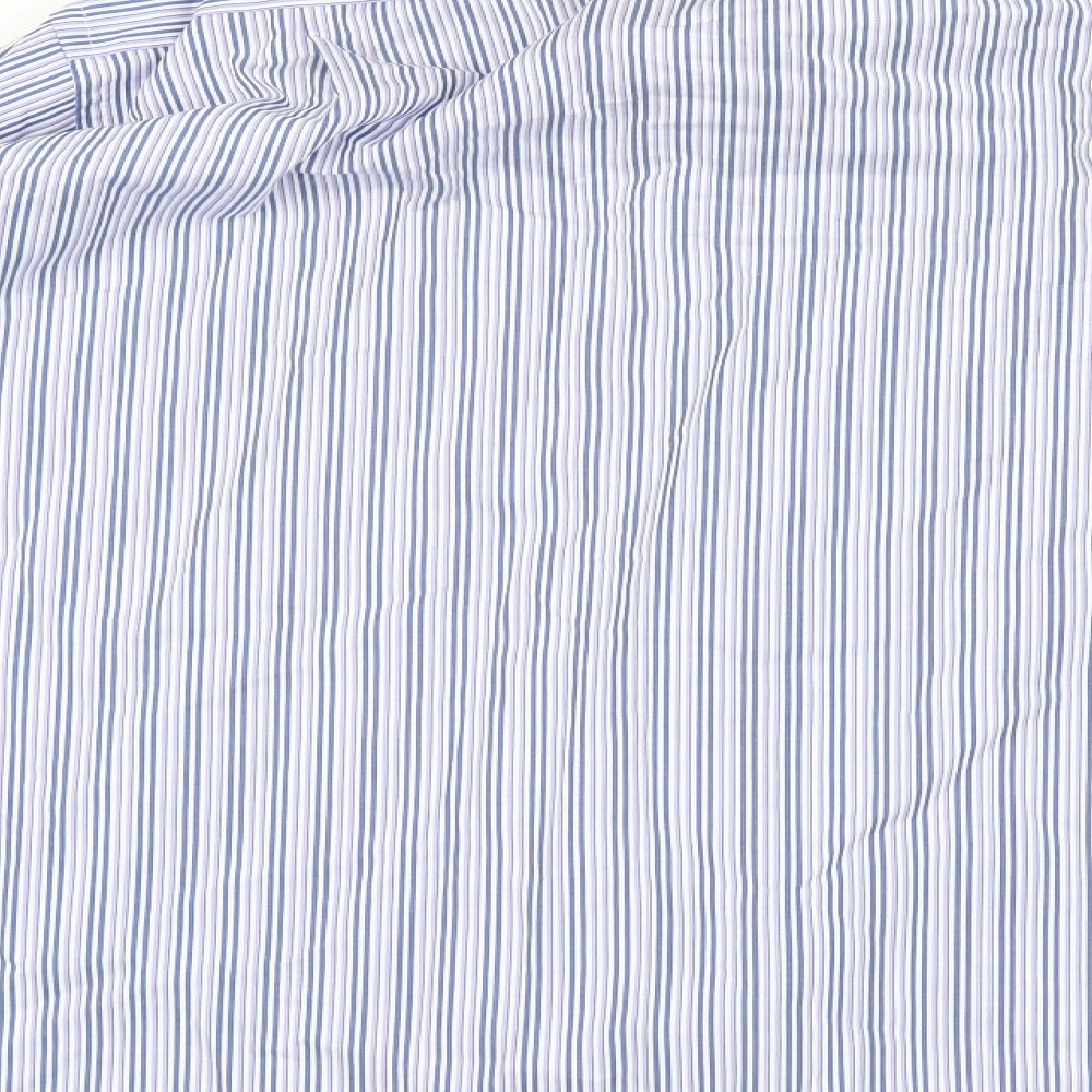 Paradigm Mens Blue Striped Dress Shirt Size 16.5