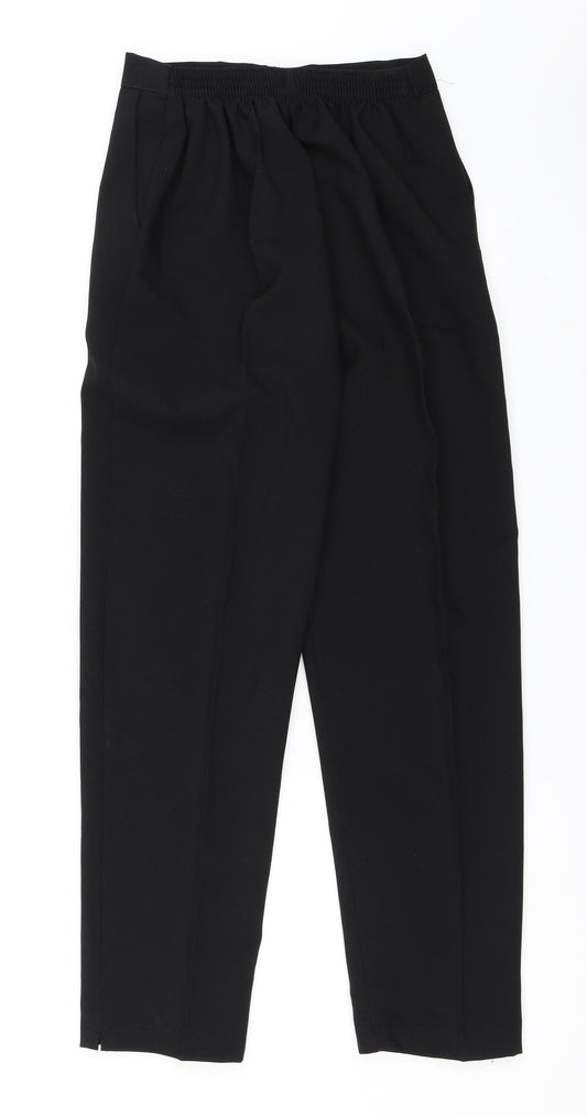 Preworn Womens Black Trousers Size 10 L26 in