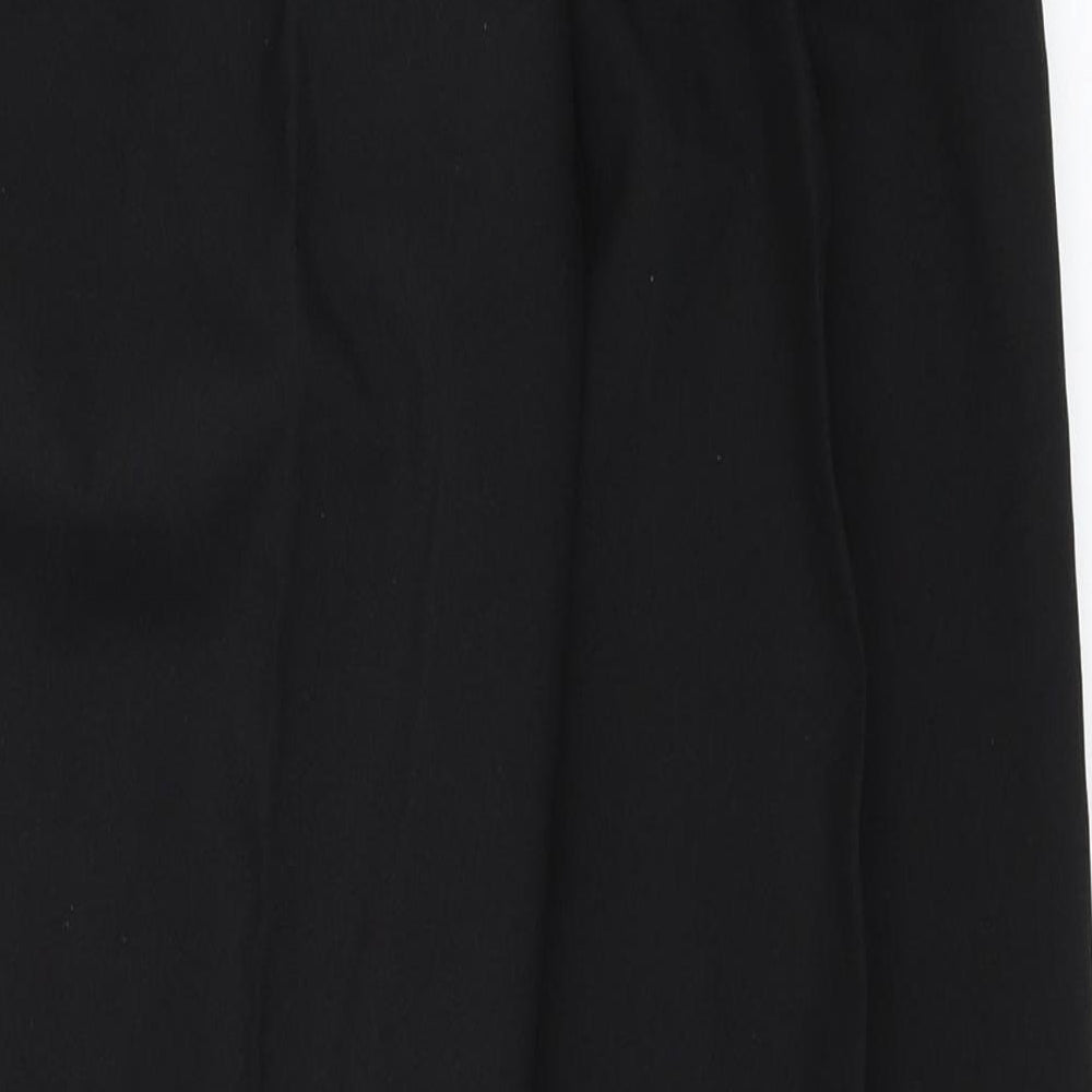 Preworn Womens Black Trousers Size 10 L26 in