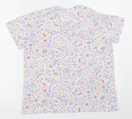 Damart Womens White Basic T-Shirt Size M